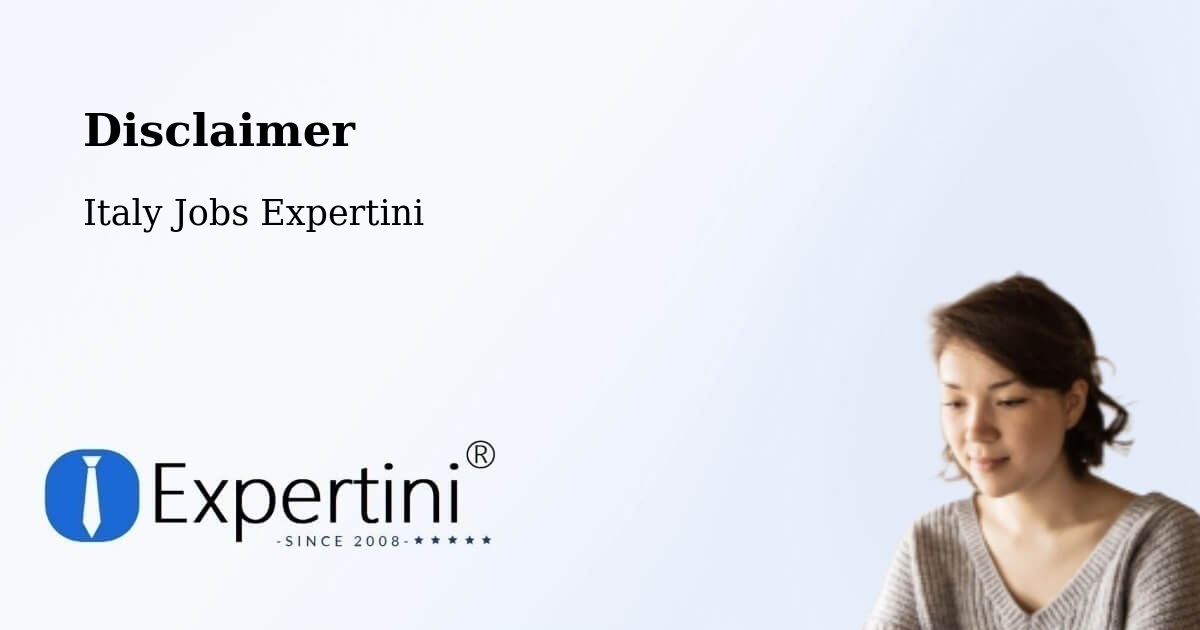 Disclaimer – Beinasco - Italy Jobs Expertini